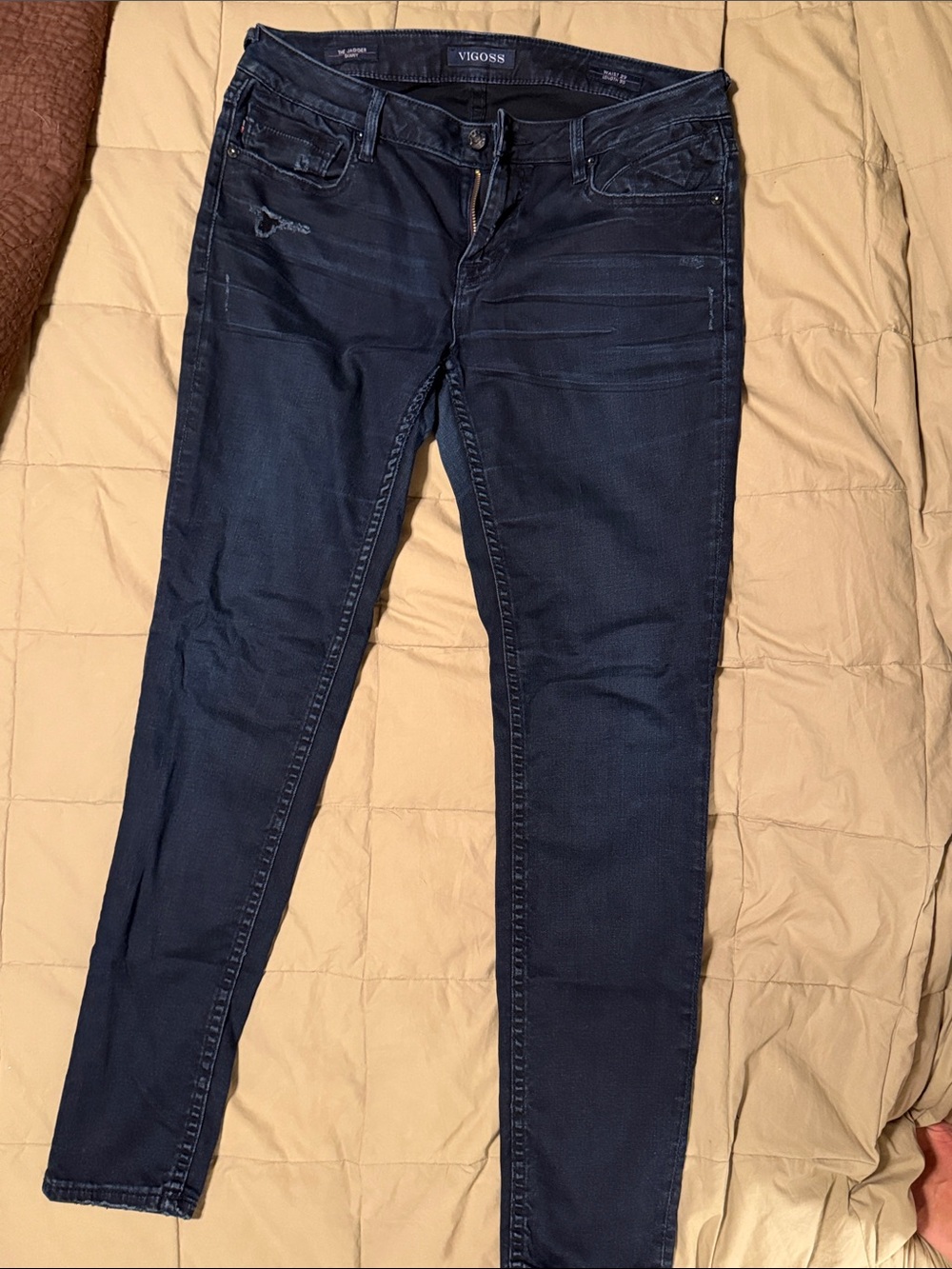Vigoss Women's Navy The Jagger Skinny Jeans waist 29 length 30